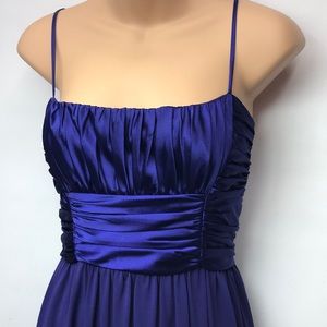 SUZI CHIN Womens Dress Satin Hyacinth Rouch Prom Party Evening Sz 4